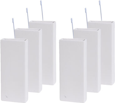 Pakket van 6x stuks witte radiators bak luchtbevochtiger / waterverdampers 20 cm - Waterverdampers voor de verwarming - Luchtvochtigheid verhogen