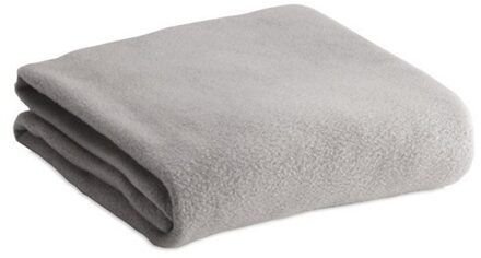 Pakket van 8x stuks fleece dekens/plaids grijs 120 x 150 cm