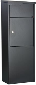 Pakketbrievenbus 650 - Staal - Zwart - 38x105x23cm