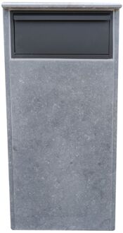 Pakketbrievenbus Bologna Parcel - Natuursteen En Staal - Blauwe Hardsteen - 43x97x30cm