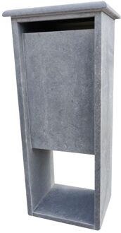 Pakketbrievenbus Madrid Hat Parcel - Natuursteen - Blauw - 40x103x32cm