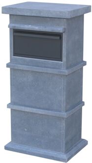 Pakketbrievenbus Pamplona Parcel - Natuursteen En Staal - Blauwe Hardsteen - 51x105x39cm