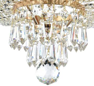 Palace kroonluchter met kristallen kap goud