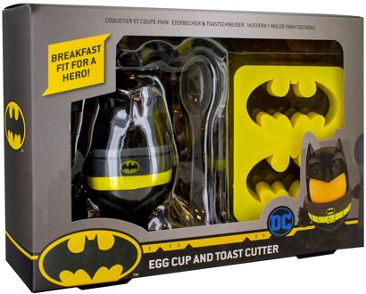 Paladone Eierdop En Toastsnijder Batman 5 Cm Zwart/geel