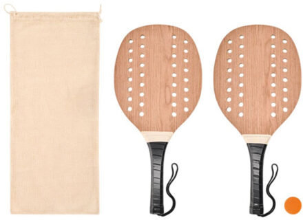 Palas rozenhout strand tafeltennis set Bruin/groen - One size