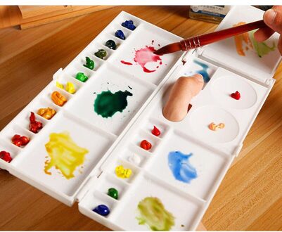 Palet Lege Aquarel Gouache Verf Blikken Doos Voor Schilderen Kunst Levert