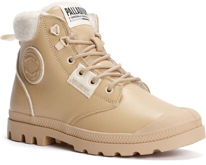 Palladium Pampa HI Snow Warm Leren Vrouwen Beige Laarzen - maat