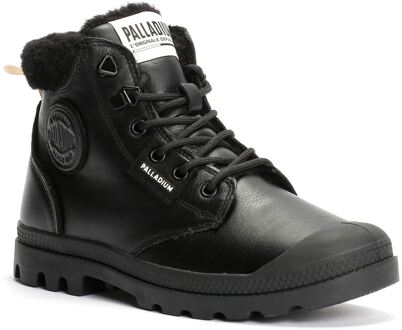 Palladium Pampa HI Snow Warm Leren Zwarte Laarzen Voor Dames - maat