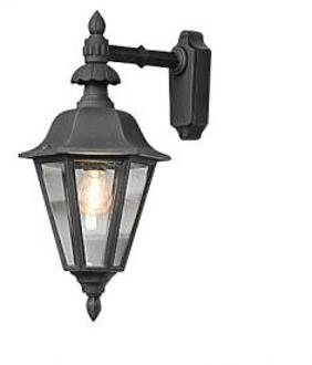 Pallas Down 483-750 Buitenlamp (wand) Spaarlamp, LED E27 60 W Zwart