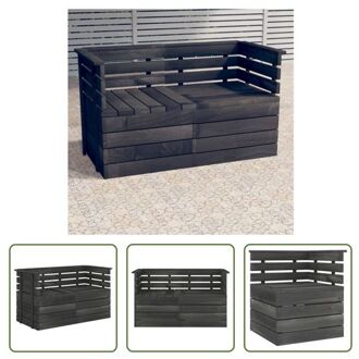 Pallet Hoekbank - Donkergrijs - 65 x 65 x 71.5 cm (set van 2)