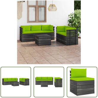 Pallet Lounge Set - 60 x 65 x 71.5 cm - Massief grenenhout - Heldergroen