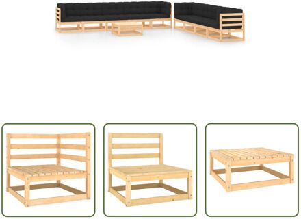 Pallet loungeset - Houten tuinmeubel - 70 x 70 x 67 cm - Antraciet Grijs