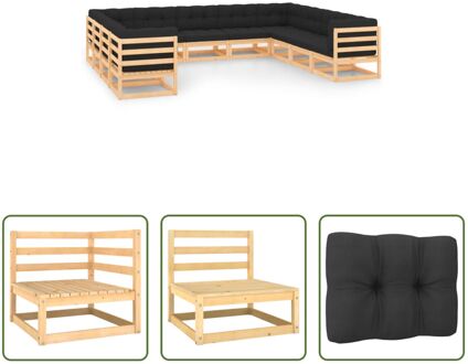 Pallet Loungeset - Houten Tuinset - 70 x 70 x 67 cm - Grenenhout Grijs