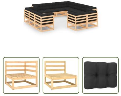 Pallet Loungeset - Tuinmeubelen - 70x70x67 cm - Grenenhout Grijs