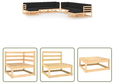 Pallet loungeset - Tuinset - 70x70x67 cm - Grenenhout Grijs