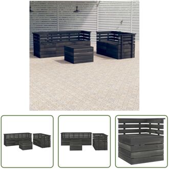 Pallet Tuinset - Houten Loungeset - Donkergrijs - Massief Grenenhout - 60x65x71.5cm (middenbank)