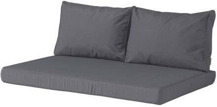 Palletkussen zit en rug Carré (120x80cm)   Panama grey (waterafstotend)