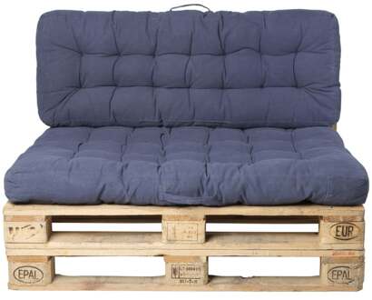 Palletkussens 120x80 cm - donkerblauw - set van 2