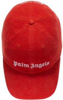 Palm Angels-logo corduroy rode pet Rood