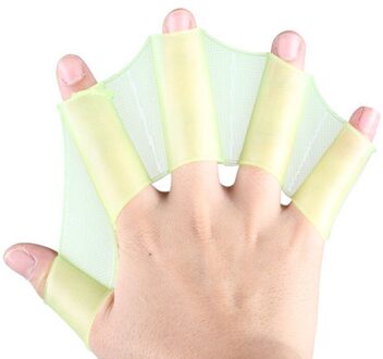 Palm Flippers Swim Training Snorkelen Water Sport Zwemmen Duiken Handschoenen Swim Tool Handen Zwemmen Vinnen Siliconen Duiken Handschoenen groen / M