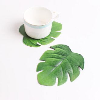 Palm Leaf Simulatie Plant Placemat voor Eettafel Onderzetters Lotusblad EVA Cup Salontafel Matten Keuken Kerst Home Decor