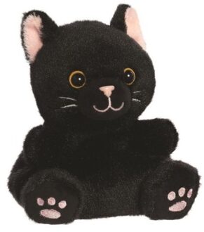 Palm pal knuffel, zwarte kat, 13 cm