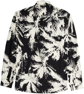 Palm Print Lange Mouw Shirt Laneus , Multicolor , Heren - Xl,L,M