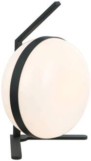 Palma tafellamp van glas opaal, zwart