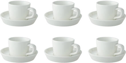 Palmer Espressokop en schotel Da Vinci 9 cl - 11 cm Offwhite 6 stuk(s) Crème