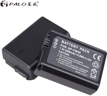 Palo 8 Stuks 2000 Mah NP-FW50 Np FW50 NPFW50 Batterij Oplaadbare Voor Sony Alpha A6500 A6300 A7 7R A7R A7RII a7II NEX-3 NEX-3N NEX-5 2stk accu