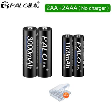 Palo Aa 1.2V Oplaadbare Batterijen + Aaa Oplaadbare Batterij Voor Speelgoed + 1.2V Batterij Oplader Voor 1.2V ni-Mh Aa Aaa Batterij andere