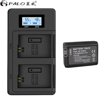 Palo NP-FW50 Np-fw50 Camera Batterij Li-Ion Voor Sony NEX-7 NEX-5N NEX-F3 A37 NEX-5R NEX-6 NEX-3N ILCE-QX1 A6500 RX10III 1 accu 1 lader