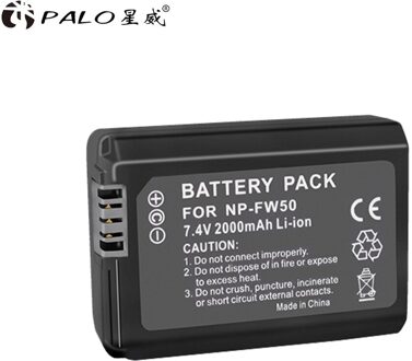 Palo NP-FW50 Np-fw50 Camera Batterij Li-Ion Voor Sony NEX-7 NEX-5N NEX-F3 A37 NEX-5R NEX-6 NEX-3N ILCE-QX1 A6500 RX10III 1stk accu