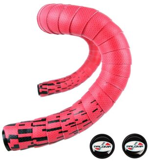 Paloma Road Fiets Bicolor Stuur Tape 3Mm Bike Pu Gebogen Bar Bandage Meteor Gradiënten Comfortabel En Ademend rood zwart