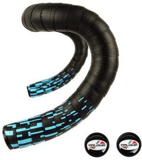 Paloma Road Fiets Bicolor Stuur Tape 3Mm Bike Pu Gebogen Bar Bandage Meteor Gradiënten Comfortabel En Ademend zwart blauw