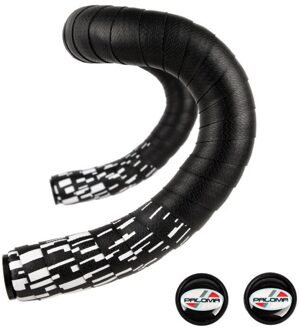 Paloma Road Fiets Bicolor Stuur Tape 3Mm Bike Pu Gebogen Bar Bandage Meteor Gradiënten Comfortabel En Ademend zwart wit