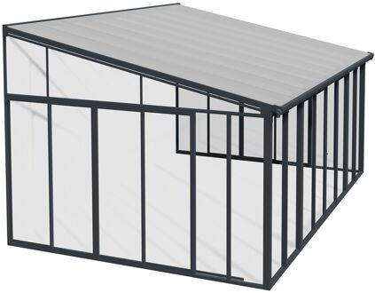 Palram - Canopia Serre, Veranda En Solarium Sanremo - Helder - Donkergrijs - 435x380cm