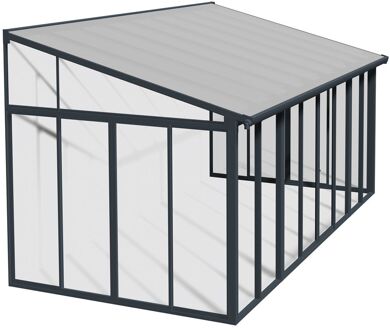 Palram - Canopia Serre, Veranda En Solarium Sanremo - Helder - Donkergrijs - 556x294cm