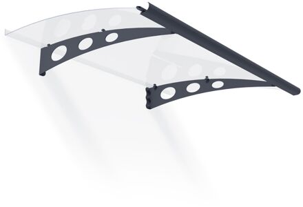 Palram - Canopia | Veranda- En Deurluifel Garamond - Helder - Donkergrijs - 135x90x18cm