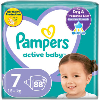 Pampers Active Baby Dry - Maat 7 - Mega Pack - 88 stuks - 15/20KG