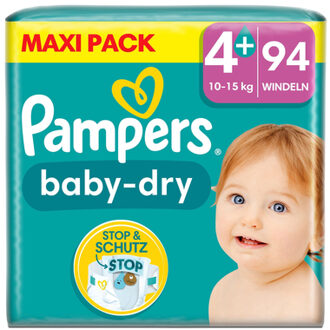 Pampers Baby-Dry luiers, maat 4+, 10-15kg, Maxi Pack (1 x 94 luiers) - 8