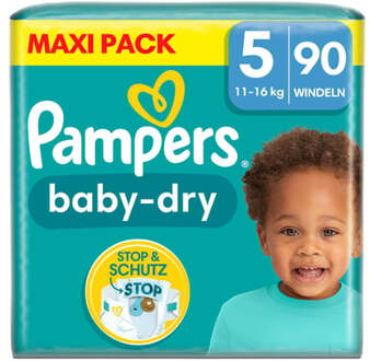 Pampers Baby-Dry luiers, maat 5 Junior , 11-16kg, Maxi Pack (1 x 90 luiers) - 8