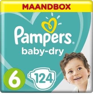 Pampers Baby Dry Luiers Maat 6 - 124 Luiers Maandbox