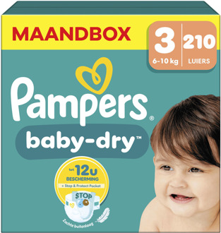 Pampers Baby Dry - Maat 3 - Maandbox - 210 stuks - 6/10KG