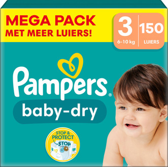 Pampers Baby Dry - Maat 3 - Mega Pack - 150 stuks - 6/10 KG