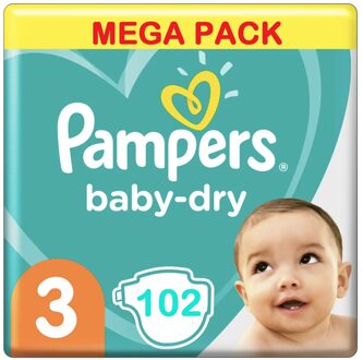 Pampers Baby Dry - Maat 3 - Megapack - 102 stuks - 6/10KG