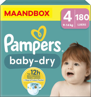 Pampers Baby Dry - Maat 4 - Maandbox 180 stuks - 9/14 KG
