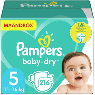 Pampers Baby Dry - Maat 5 - Maandbox - 216 luiers - 11/16KG