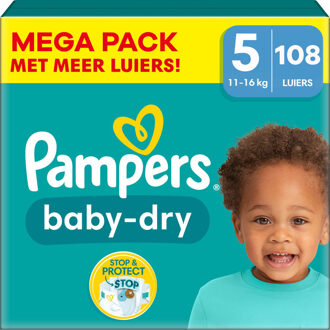 Pampers Baby Dry - Maat 5 - Mega Pack - 108 stuks - 11/16 KG