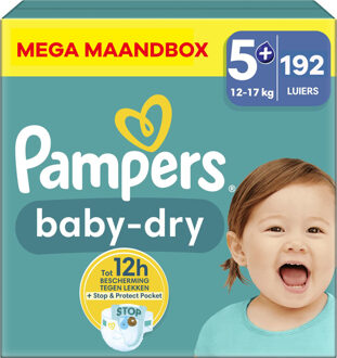 Pampers Baby Dry - Maat 5+ - Mega Maandbox - 192 stuks - 12/17 KG